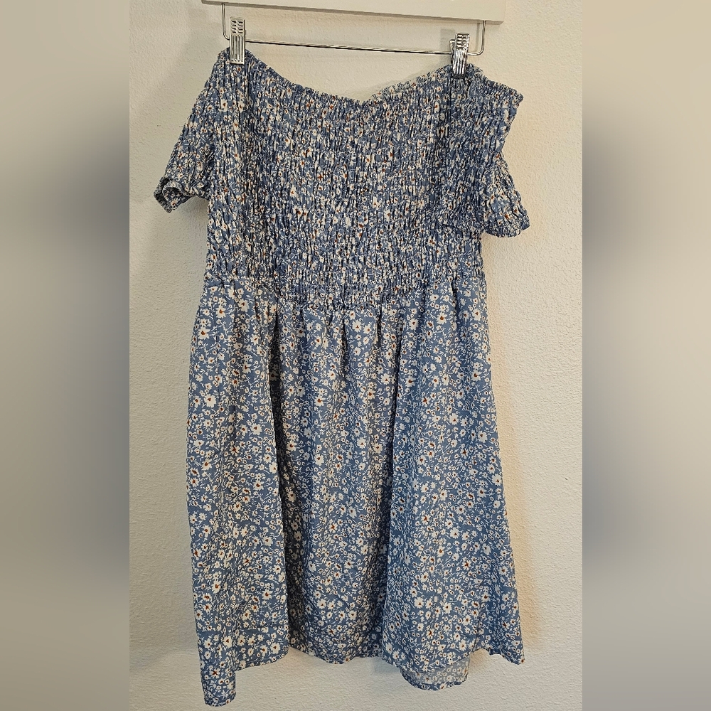 Floral Blue Dress - Picture 2 of 4